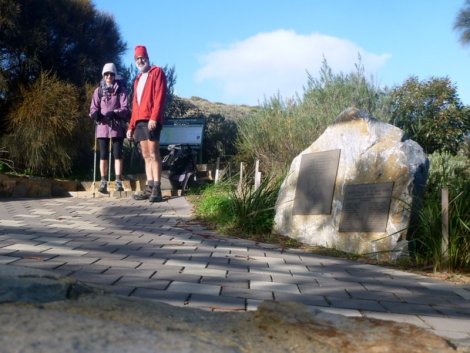 At the start of the Heysen Trail