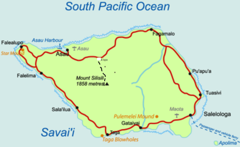 Samoa_Savaii_map