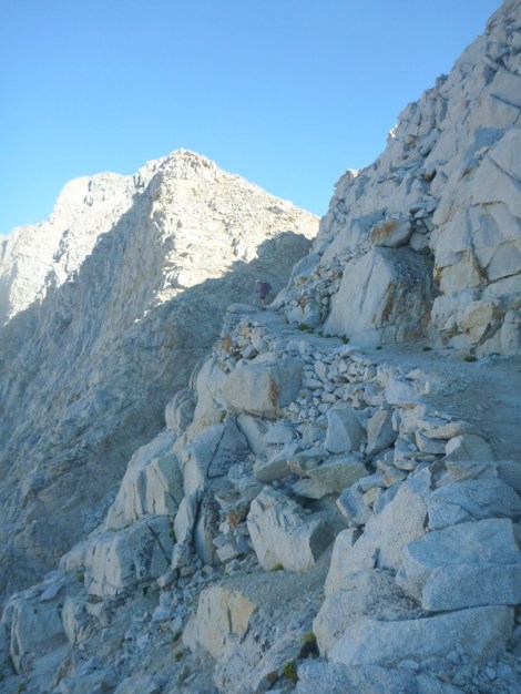 Carved path up Forester Pass
