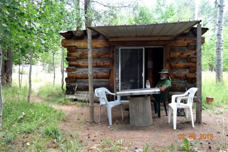 A cabin for the night with a real bed