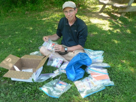 Stickbuilt with his mailed resupply.